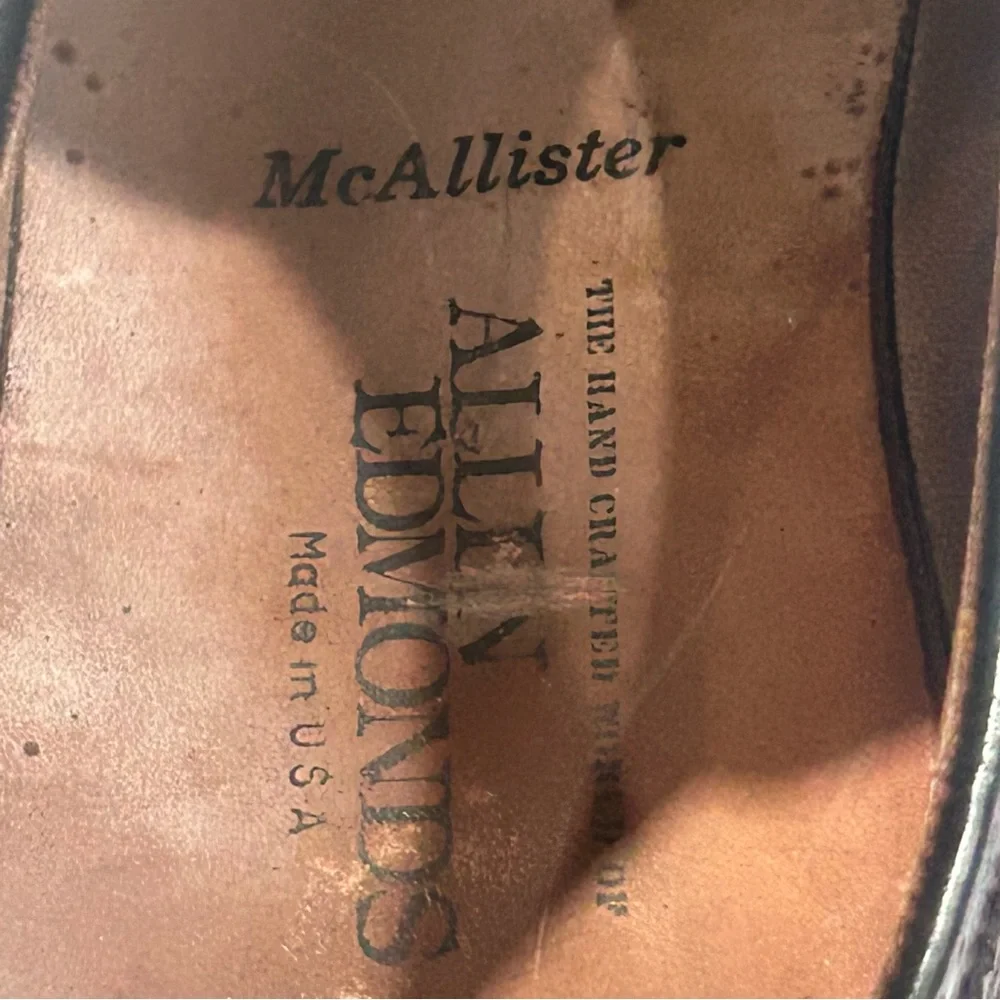 Allen Edmonds McAllister Oxblood Wingtip Oxford 14D USA Leather Dress Shoe